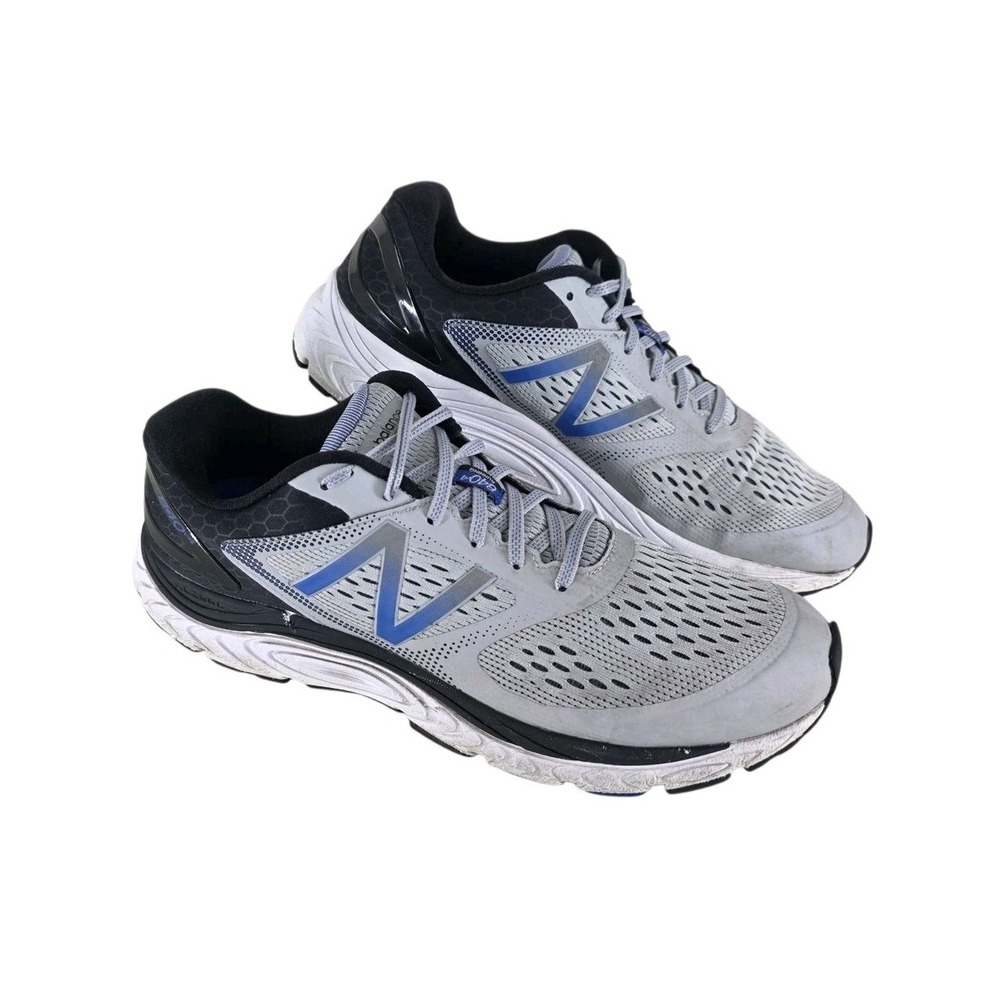 New Balance 840v4 Silver Mink Team Blue Mens 12 Running Shoes Gym M840GB4